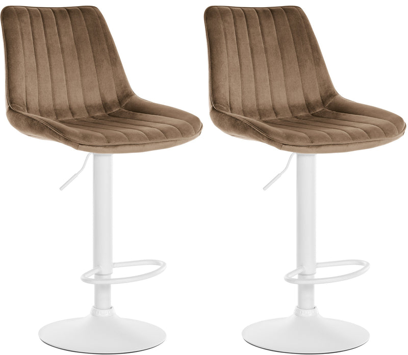 Set of 2 bar stools Toni velvet