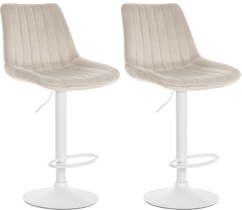 Set of 2 bar stools Toni velvet