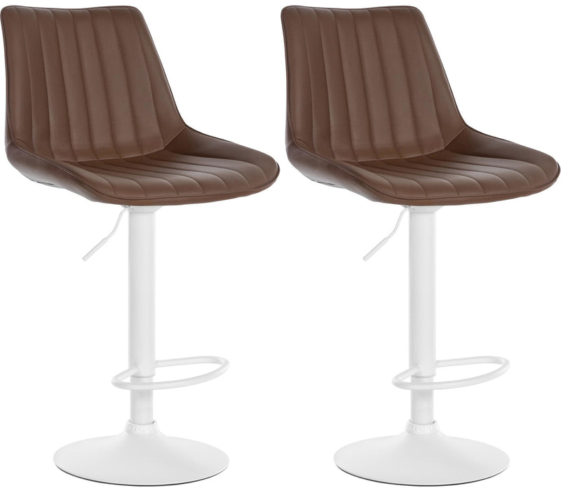 Set of 2 bar stools Toni faux leather