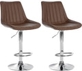 Set of 2 bar stools Toni faux leather