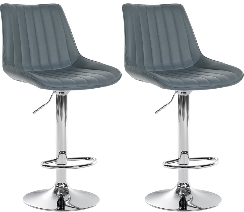 Set of 2 bar stools Toni faux leather