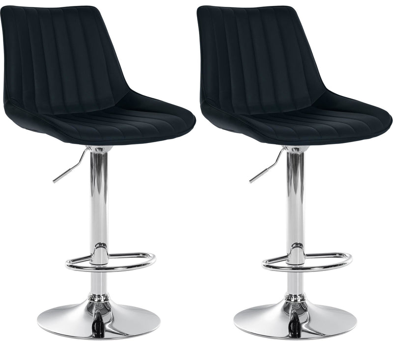 Set of 2 bar stools Toni faux leather