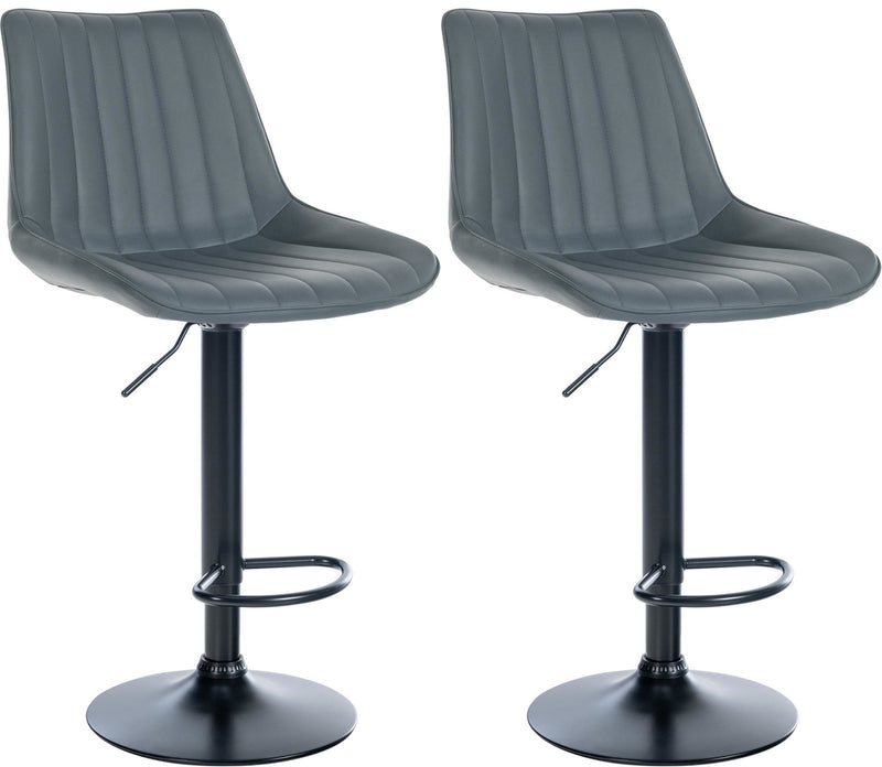 Set of 2 bar stools Toni faux leather