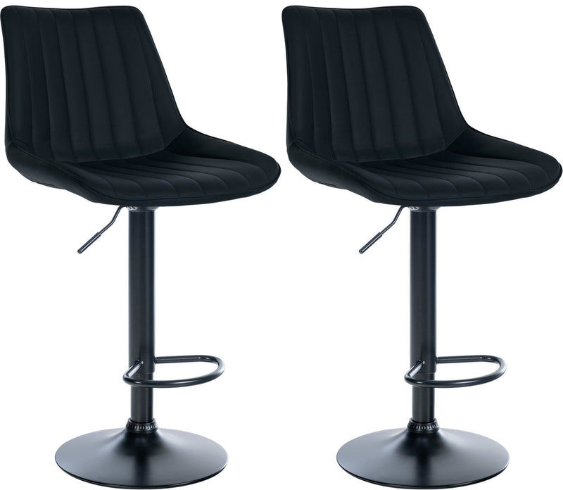 Set of 2 bar stools Toni faux leather