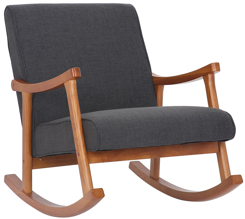 Rocking chair Morelia fabric walnut