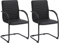 Set of 2 Tira artificial leather visitor chairs