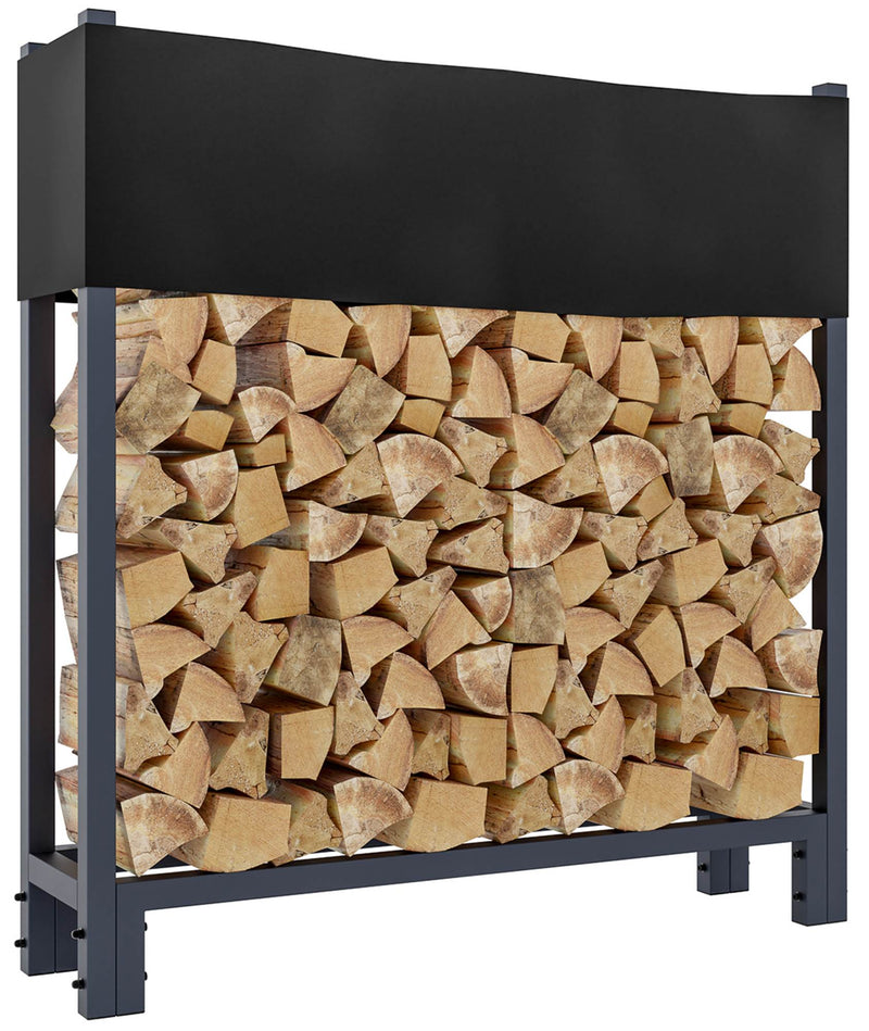 Martin firewood stand with tarpaulin