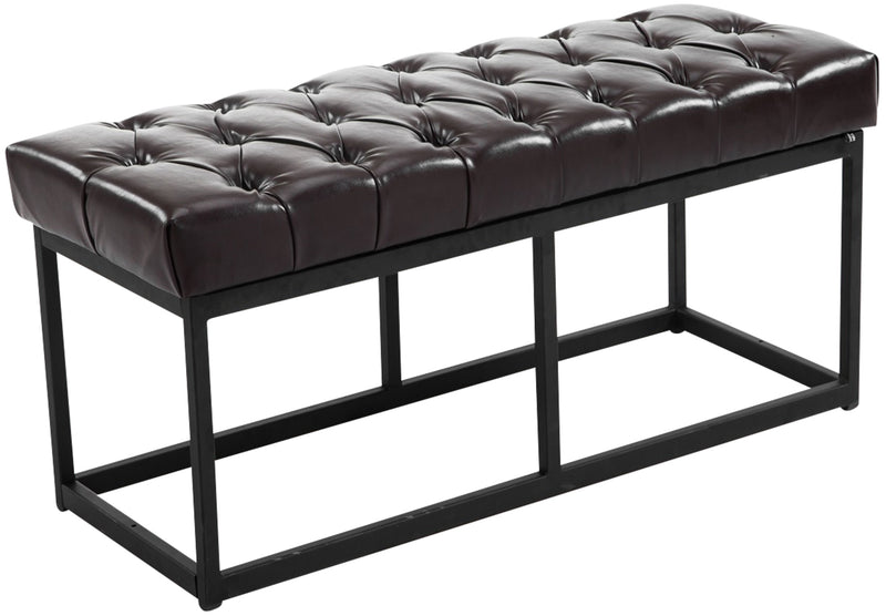 Bench Amun faux leather black