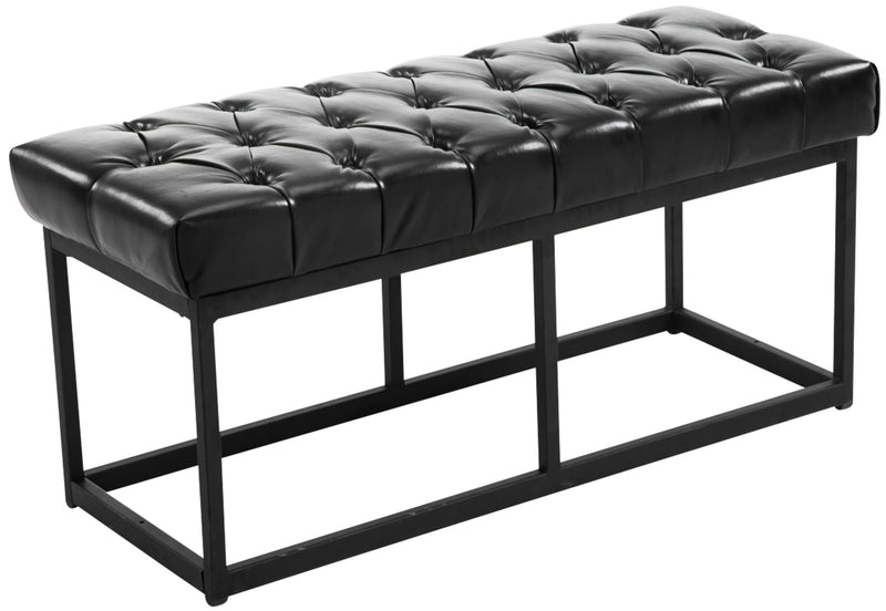 Bench Amun faux leather black