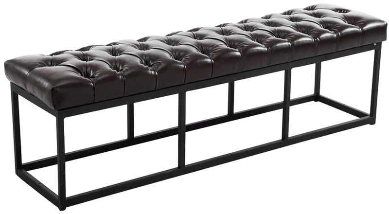 Bench Amun faux leather black