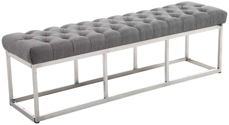 Bench Amun fabric stainless steel