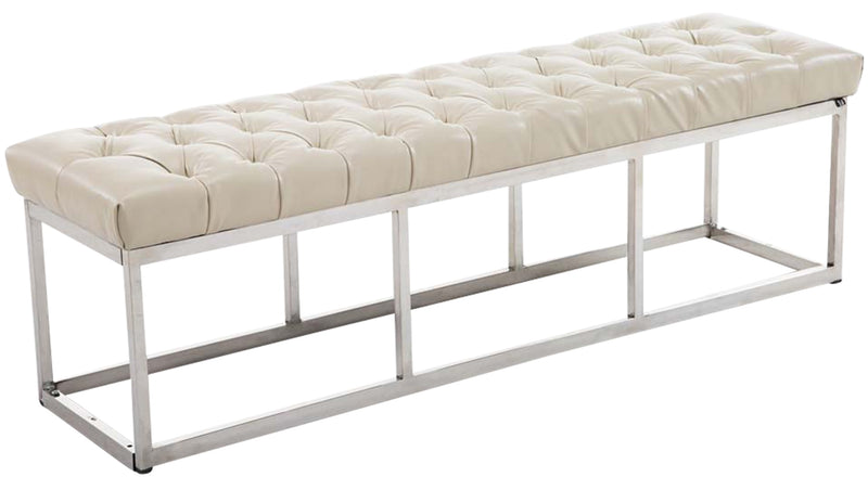 Bench Amun faux leather stainless steel