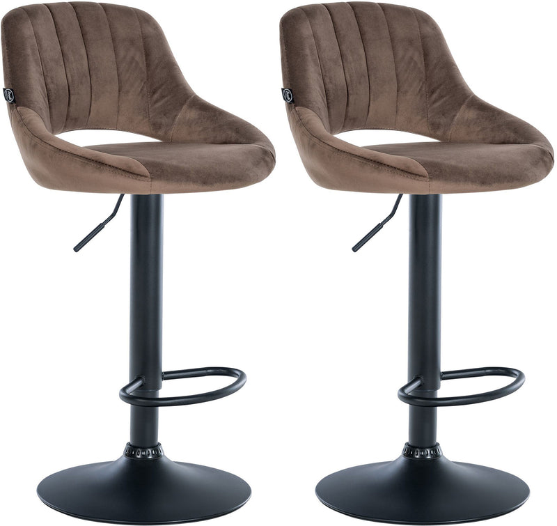 Set of 2 bar stools Milet velvet