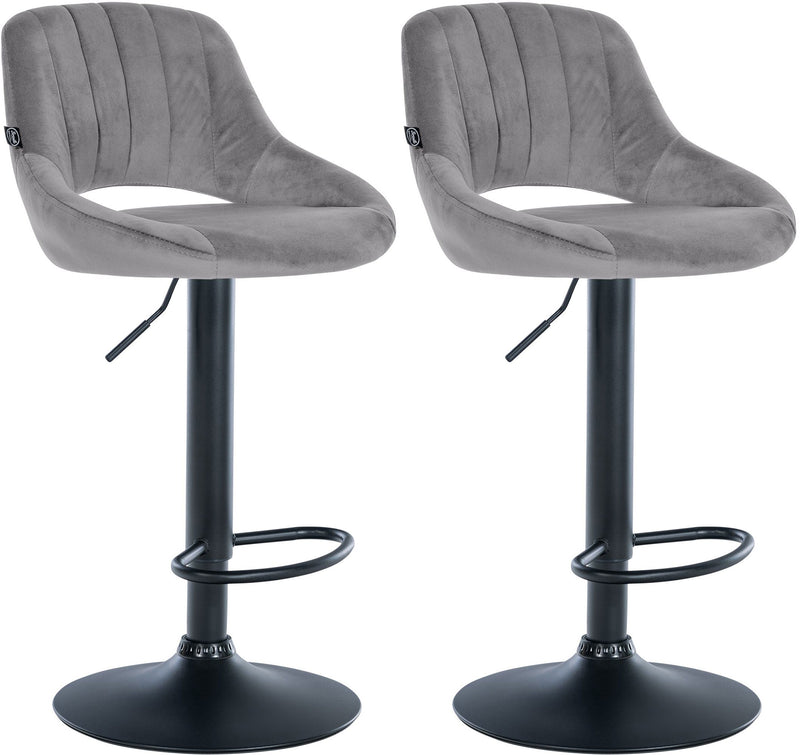 Set of 2 bar stools Milet velvet