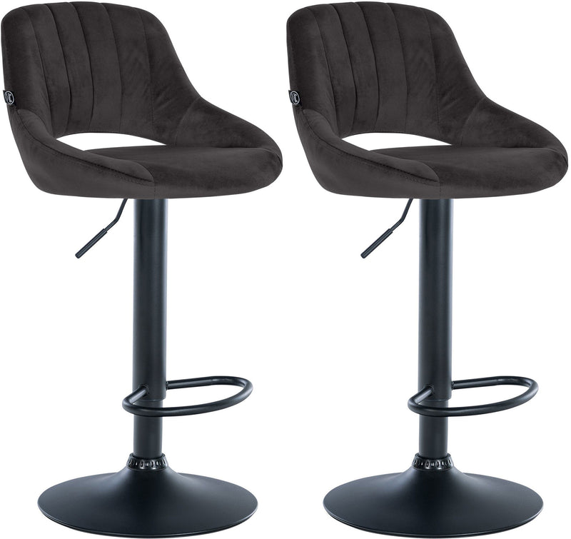 Set of 2 bar stools Milet velvet