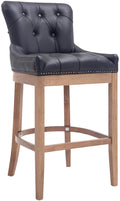 Bar stool Lakewood genuine leather, antique light