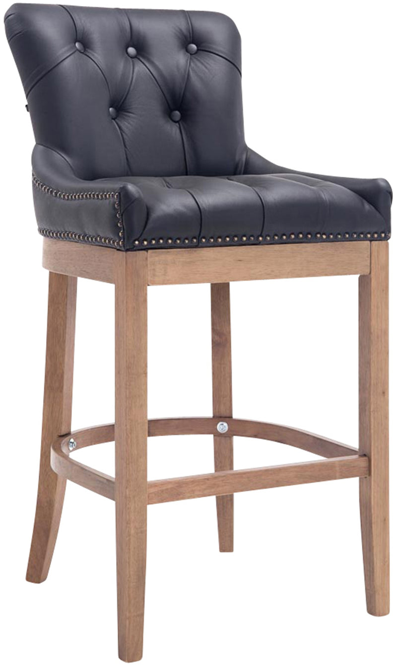 Bar stool Lakewood genuine leather, antique light