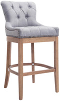 Bar stool Lakewood fabric, antique light