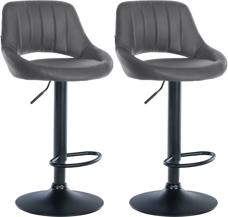 Set of 2 bar stools Milet imitation leather