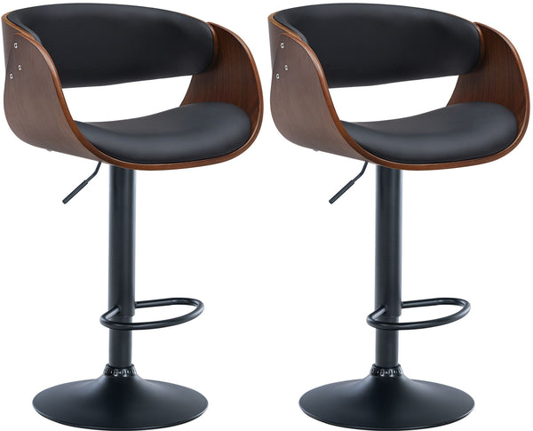 Set of 2 bar stools Portmore faux leather