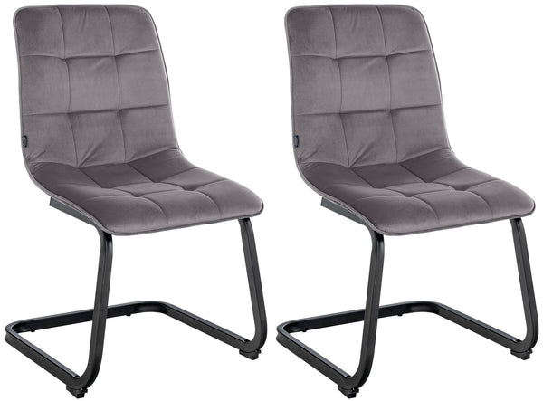 Set van 2 Vermont fluwelen eetkamerstoelen