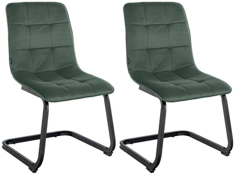 Set of 2 Vermont velvet dining chairs