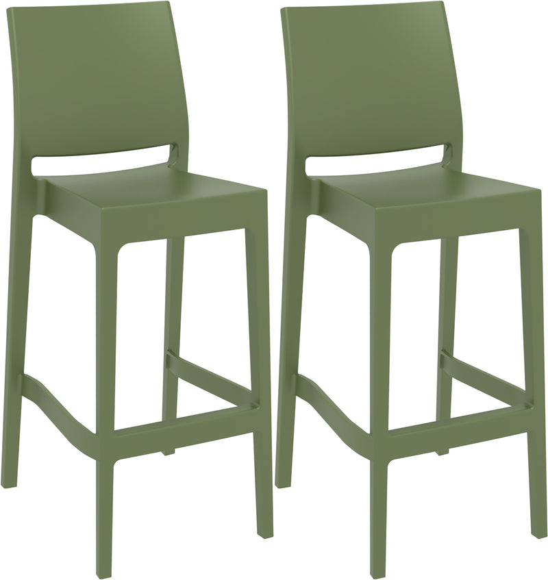 Set of 2 bar stools Maya plastic