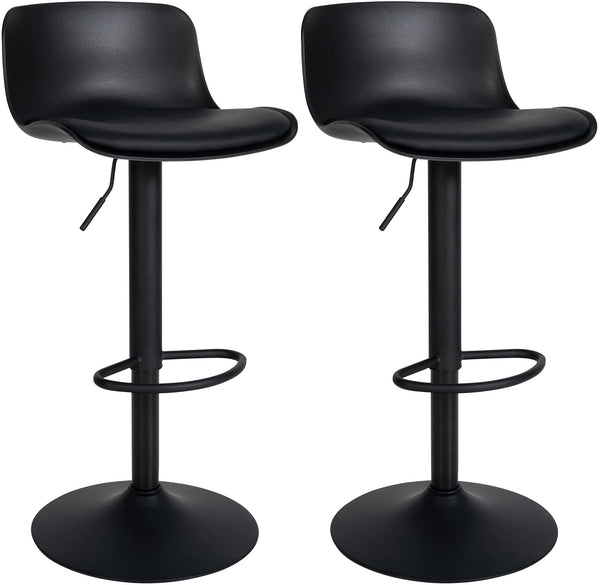Set of 2 bar stools Almada imitation leather