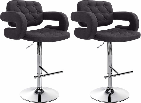 Set of 2 bar stools Dublin fabric