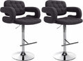 Set of 2 bar stools Dublin fabric