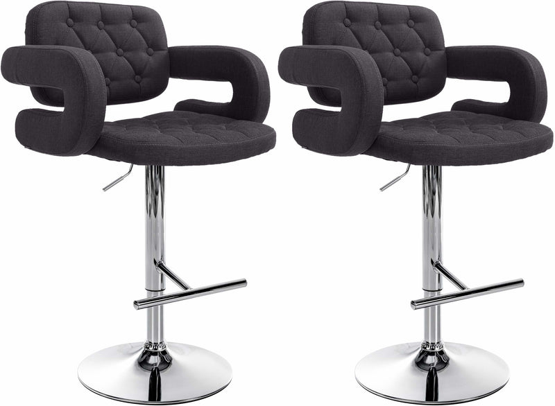 Set of 2 bar stools Dublin fabric