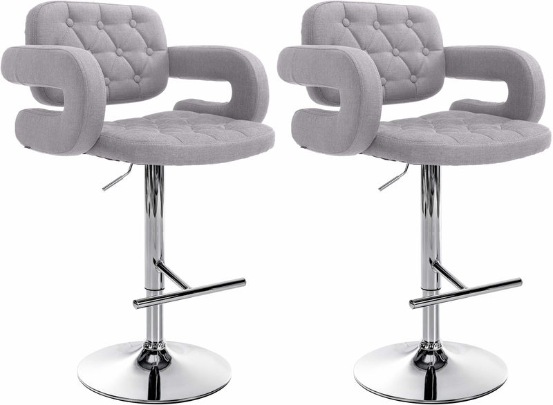 Set of 2 bar stools Dublin fabric