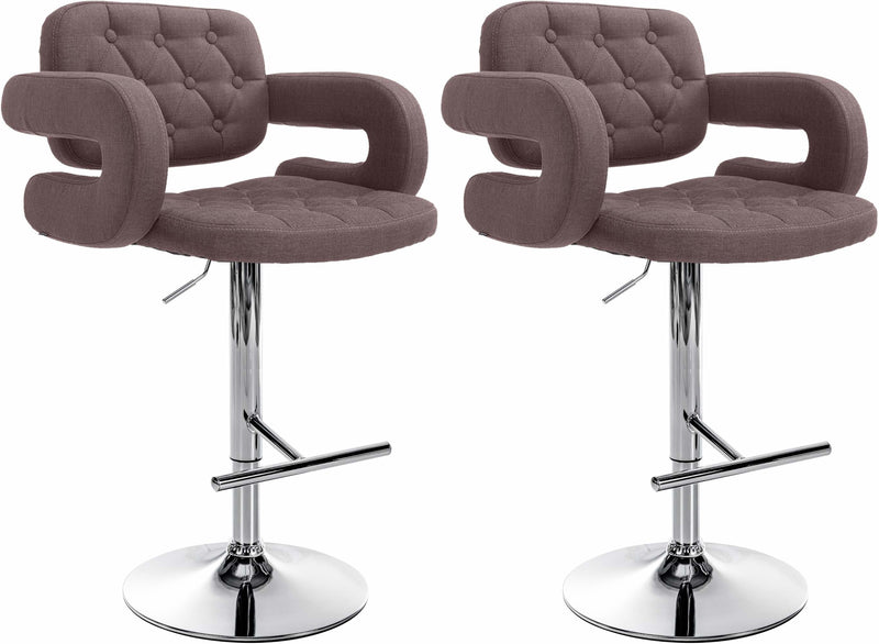 Set of 2 bar stools Dublin fabric