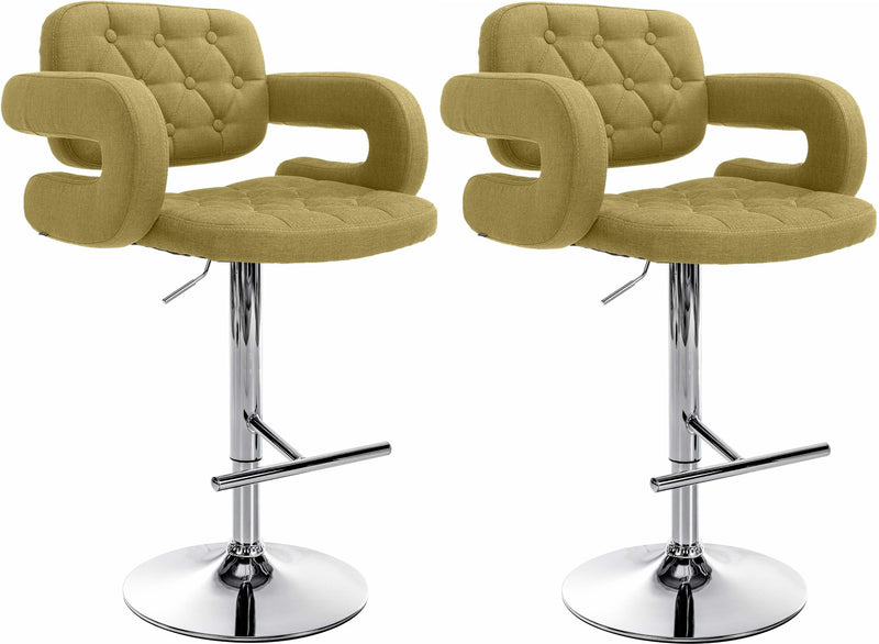 Set of 2 bar stools Dublin fabric