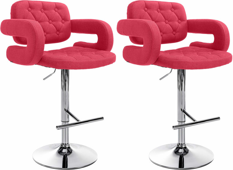 Set of 2 bar stools Dublin fabric