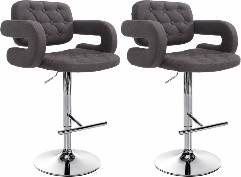 Set of 2 bar stools Dublin fabric