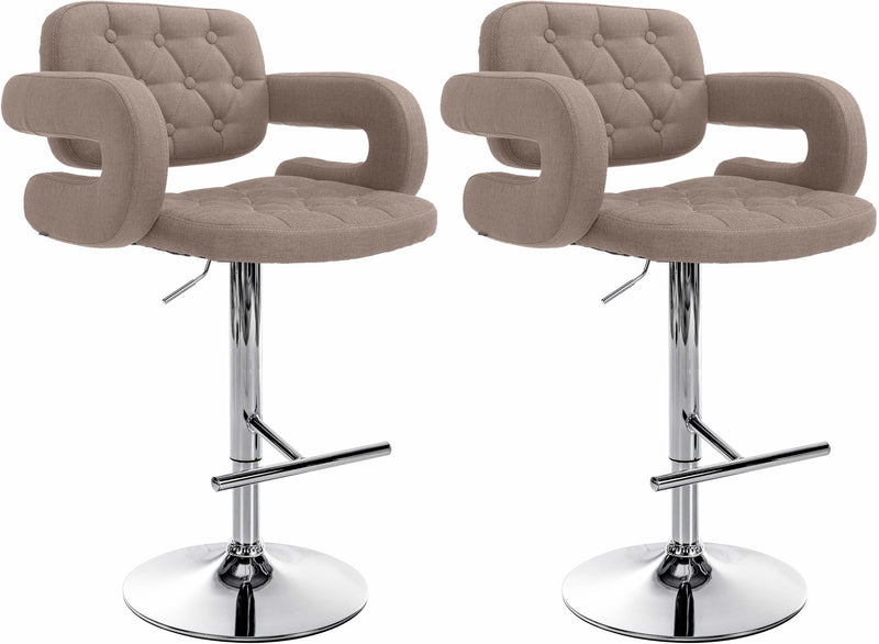 Set of 2 bar stools Dublin fabric