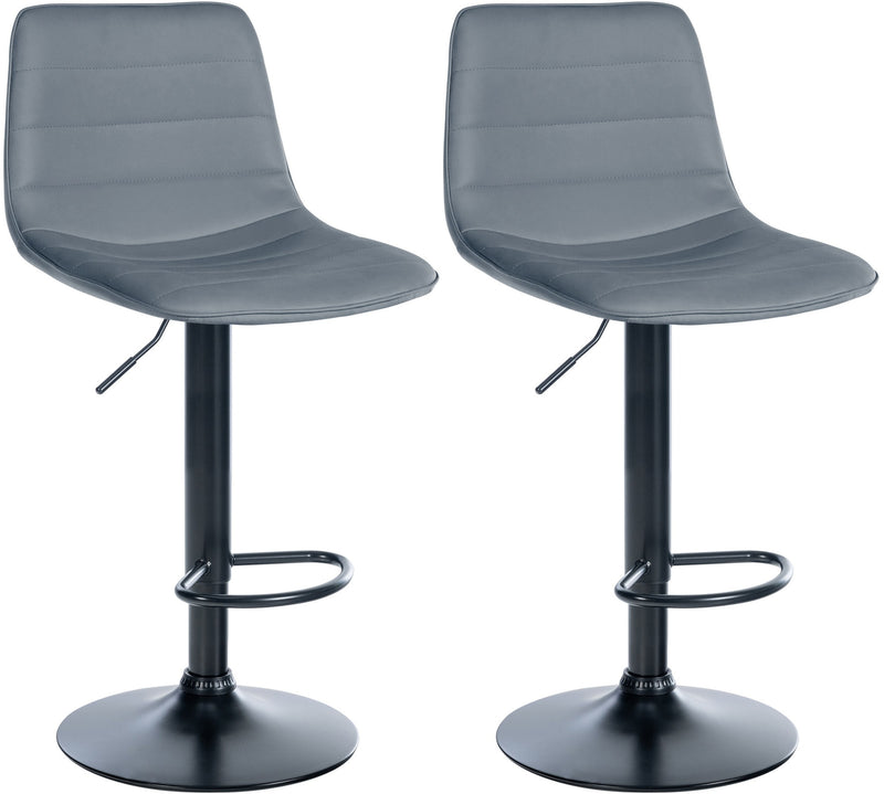 Set of 2 bar stools Lex imitation leather