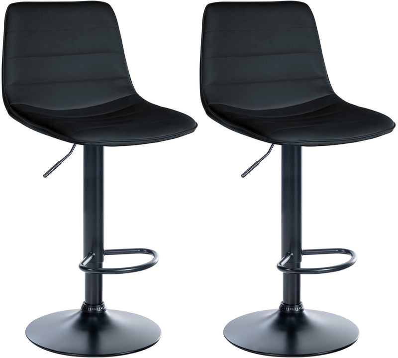 Set of 2 bar stools Lex imitation leather