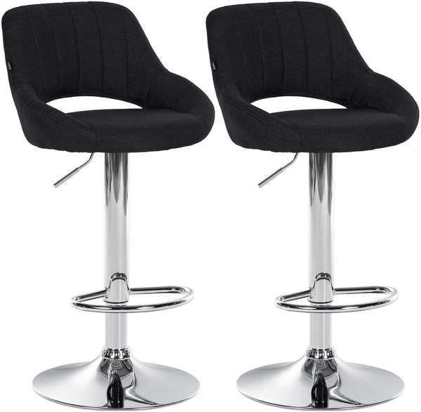 Set of 2 bar stools Milet fabric