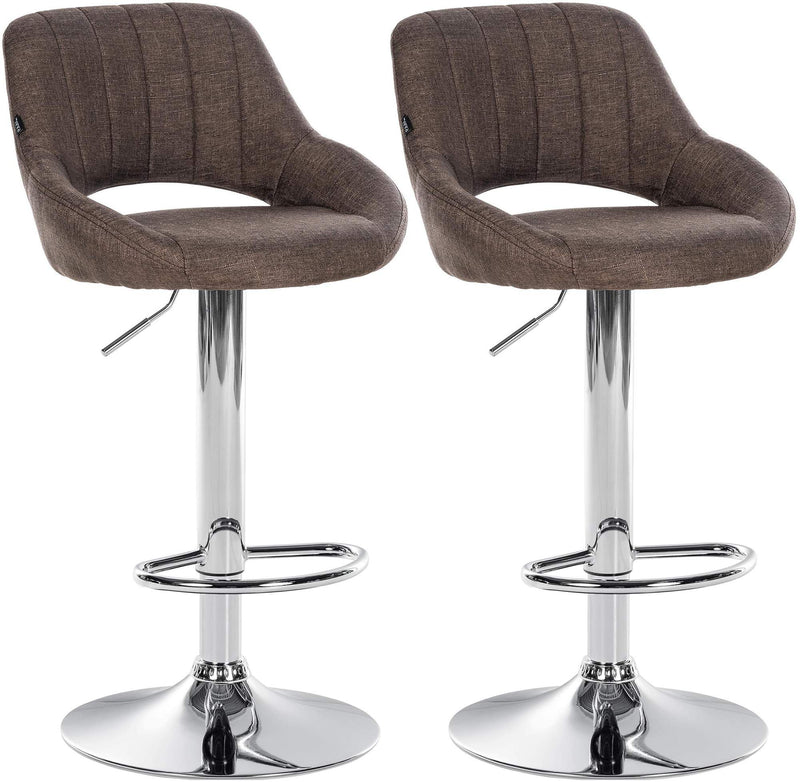 Set of 2 bar stools Milet fabric