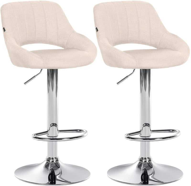 Set of 2 bar stools Milet fabric