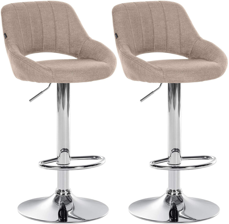 Set of 2 bar stools Milet fabric