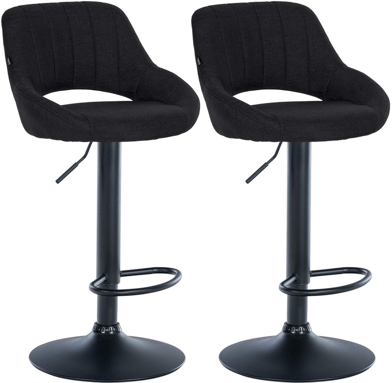 Set of 2 bar stools Milet fabric