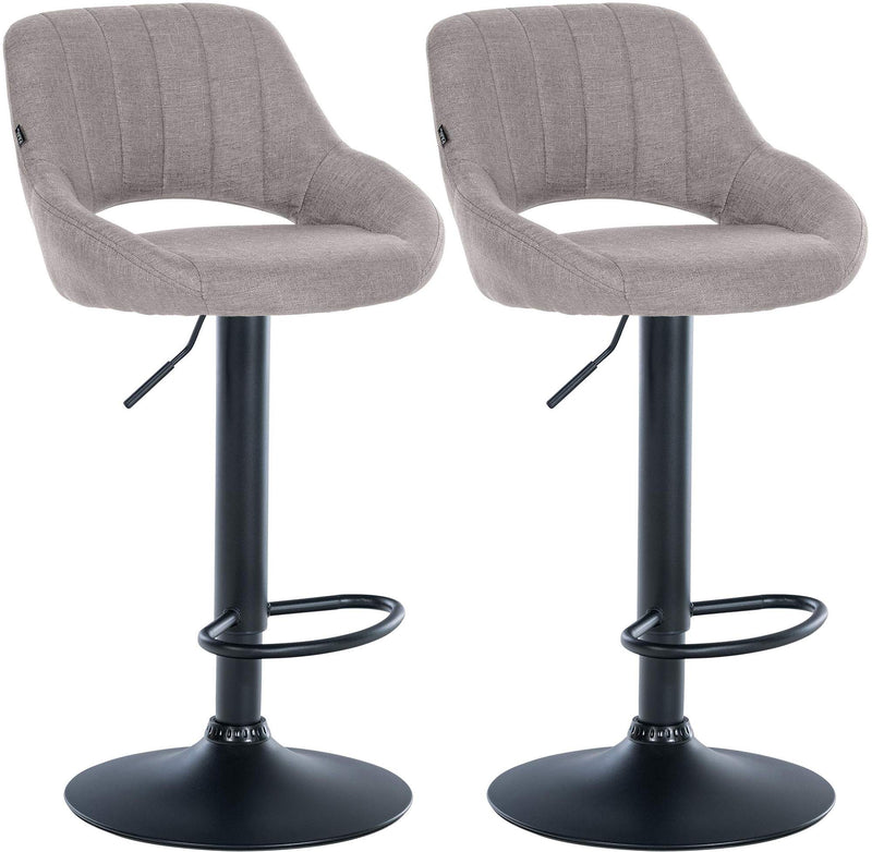 Set of 2 bar stools Milet fabric