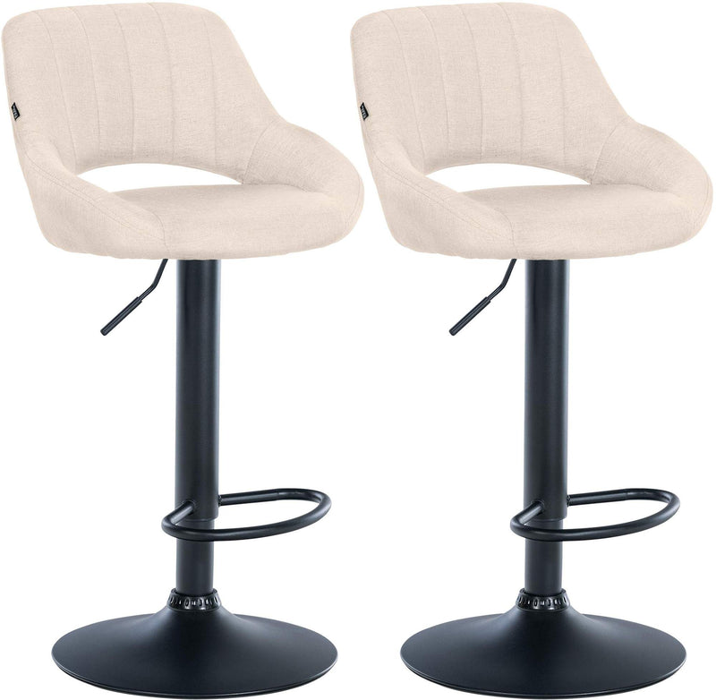 Set of 2 bar stools Milet fabric