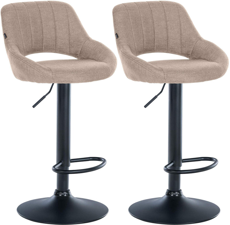 Set of 2 bar stools Milet fabric