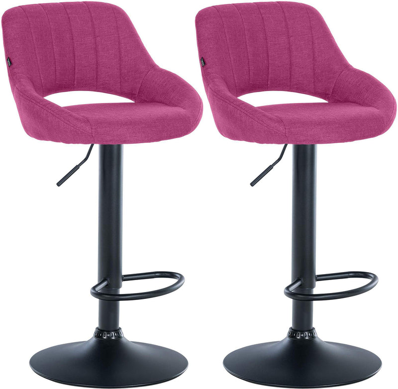 Set of 2 bar stools Milet fabric