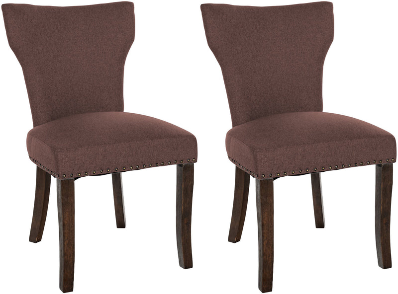 Set of 2 dining chairs Zadar fabric