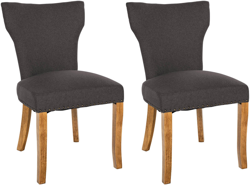 Set of 2 dining chairs Zadar fabric